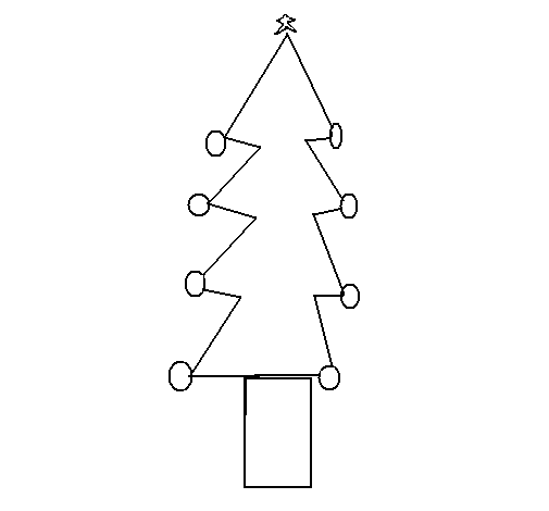 Christmas tree III coloring page