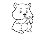 Chubby hamster coloring page