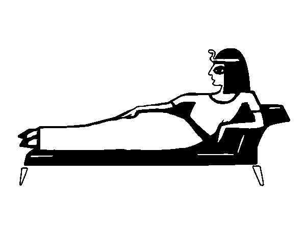 Cleopatra lying down coloring page