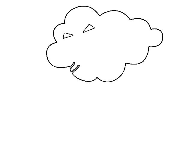 Cloud blowing coloring page
