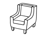 Comfortable armchair coloring page