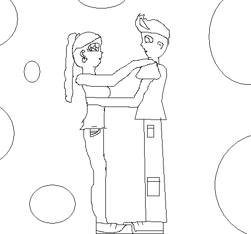 Couple in love 4 coloring page
