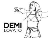 Demi Lovato Concert coloring page