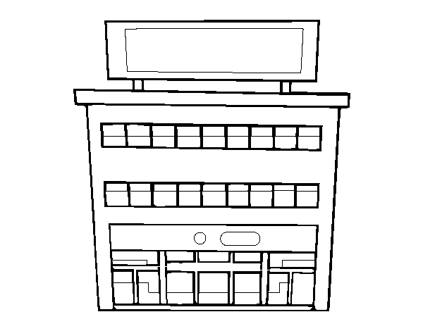 Department store coloring page