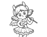 Devil costume coloring page