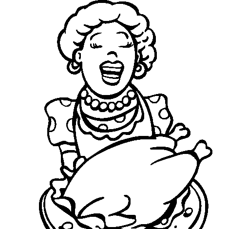 Dinner coloring page