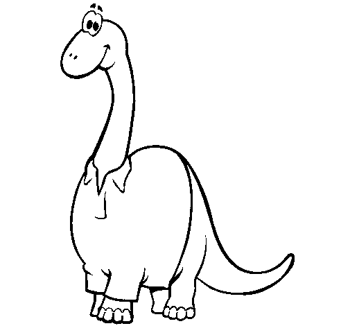 Diplodocus with shirt coloring page