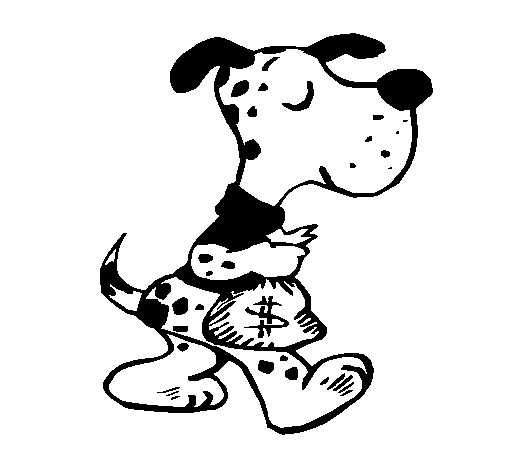 Dog thief coloring page