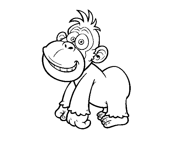 Eastern gorilla coloring page