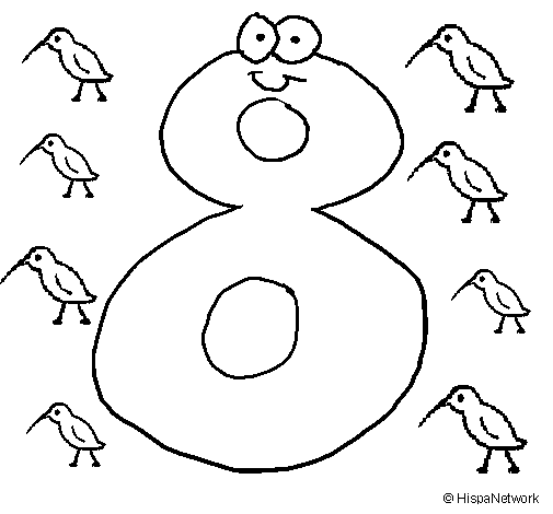 Eight coloring page