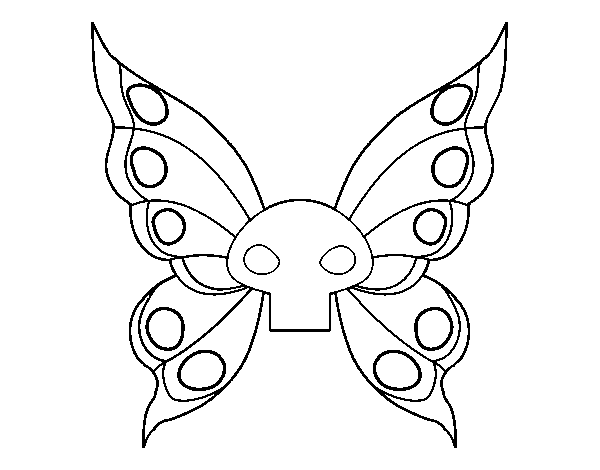 Emo butterfly coloring page