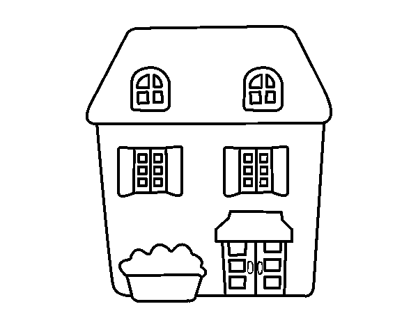 English house coloring page