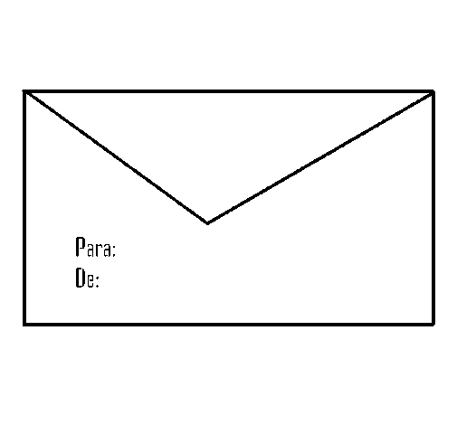 Envelope coloring page