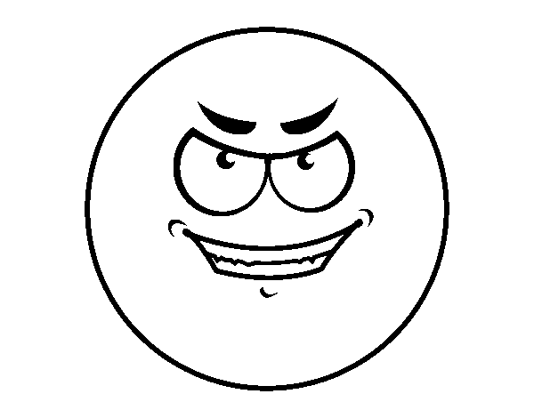 Evil  smiley  coloring page