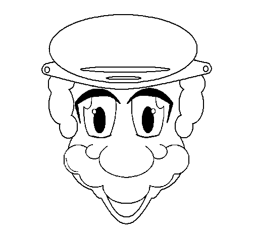 Face grandfather coloring page