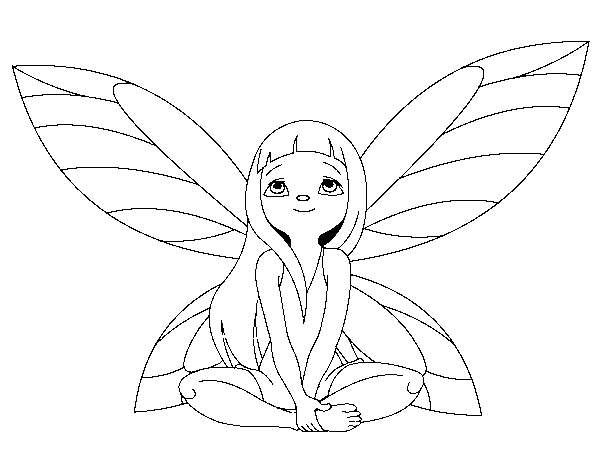Fantastic fairy coloring page