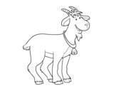 Farm goat coloring page