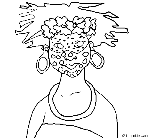 Fashionable woman coloring page