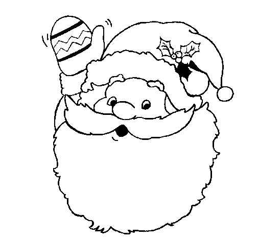 Father Christmas waving coloring page