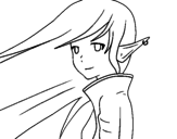 Female Elf coloring page