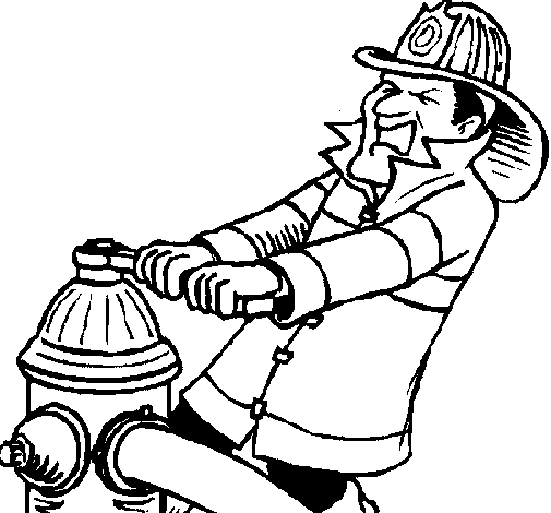 Firefighter 4 coloring page