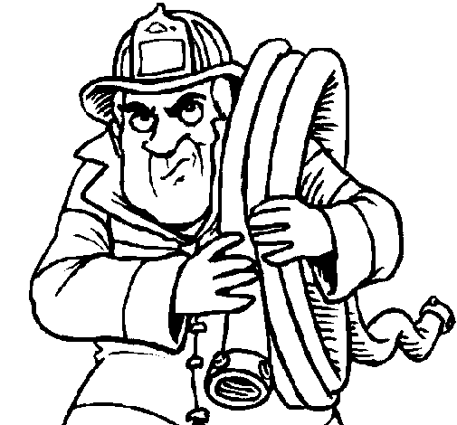 Firefighter 6 coloring page