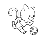 Dibujo de Football cat player