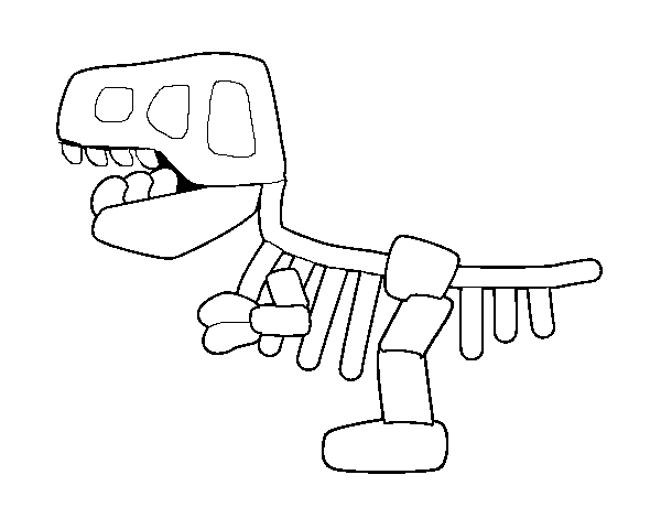 Fossil coloring page