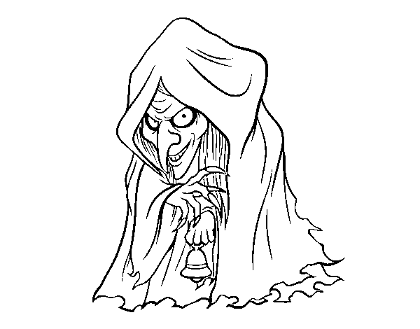 Frau Perchta coloring page