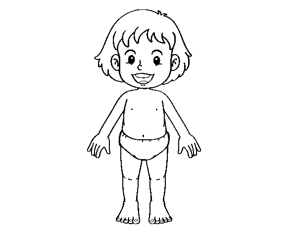 Front body coloring page