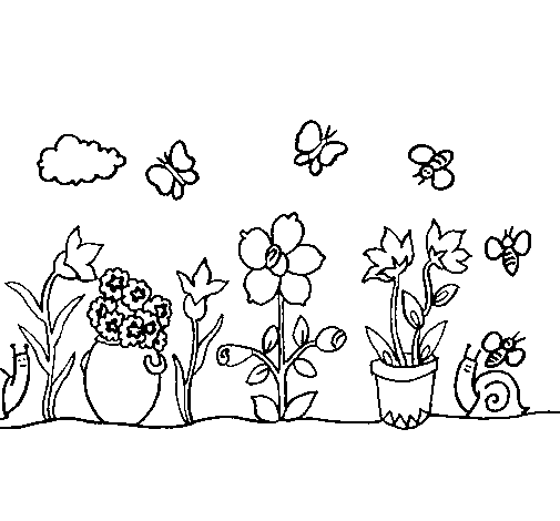 Garden coloring page