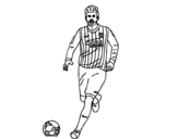 Dibujo de Gerard Piqué on the soccer field