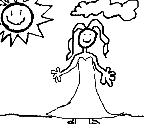 Girl II coloring page