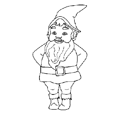 Gnome coloring page