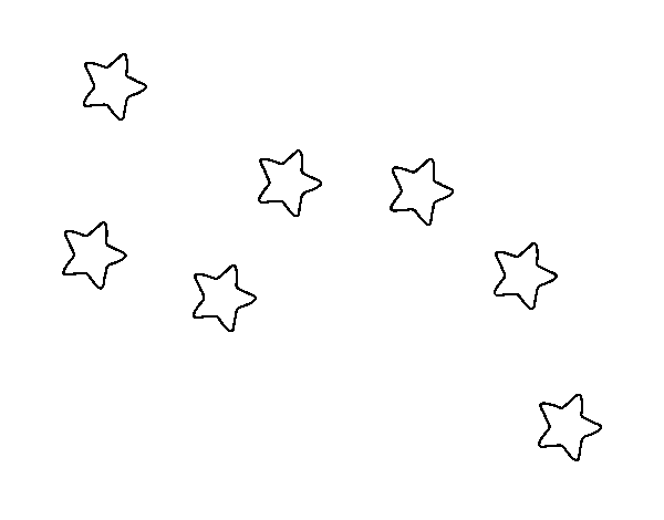 Great Bear constellation coloring page