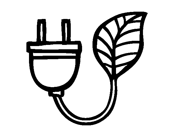 Green electricity coloring page