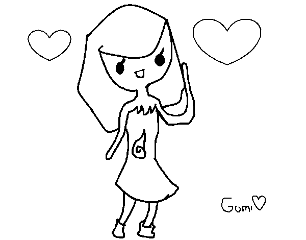Gumi coloring page
