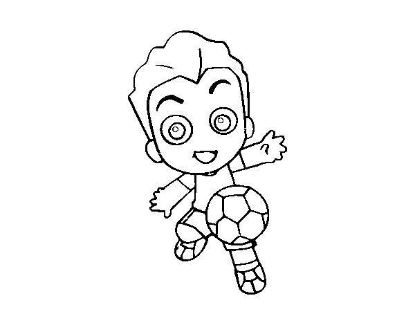 Guy playing football coloring page