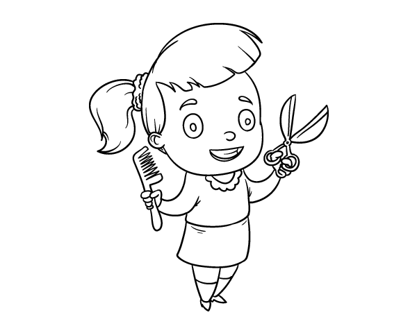 hairdresser coloring pages - photo #16
