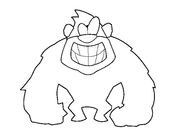 Hairy gorilla coloring page