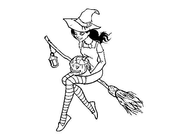 Halloween Witch coloring page