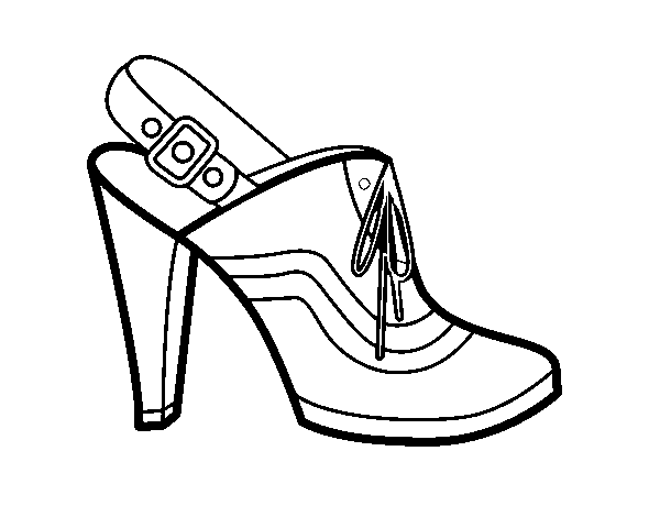 Heel with unopened bead coloring page