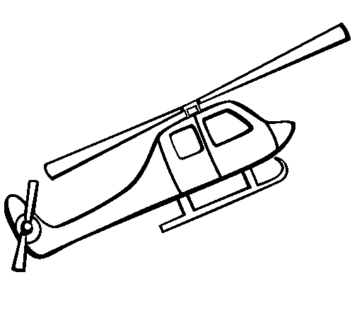Helicopter toy coloring page