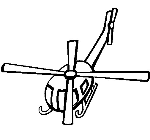 Helicopter V coloring page