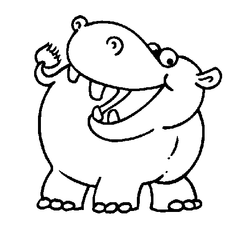 Hippopotamus coloring page