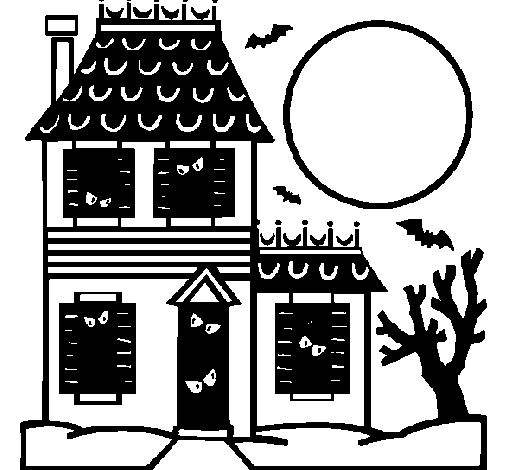 House of horrors coloring page