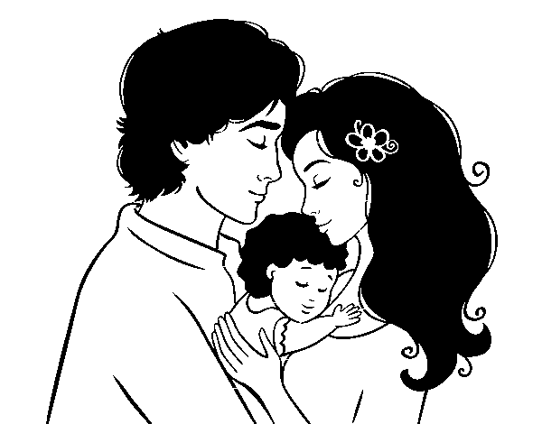 Hug family coloring page - Coloringcrew.com
