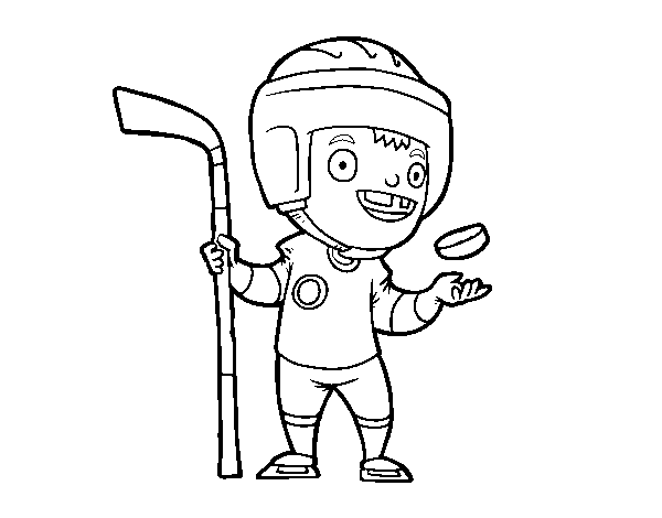 Ice hoquei coloring page
