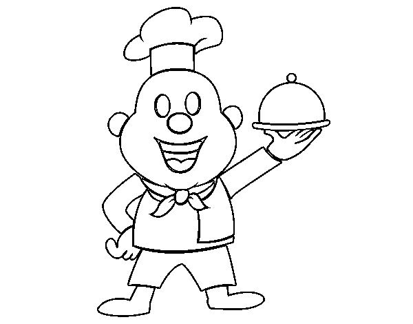Italian cook coloring page