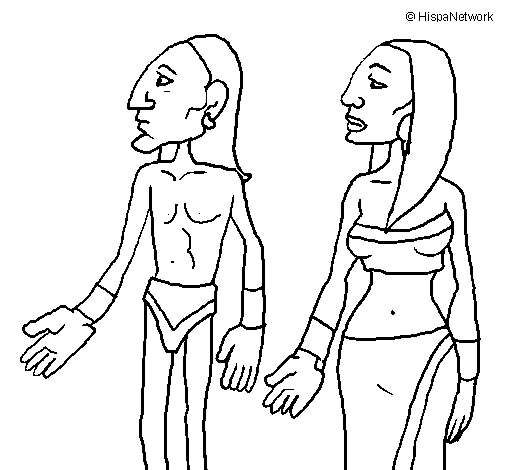 Itza tribe coloring page